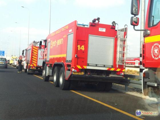 Пожар в Эвен-Сапир: пострадали трое пожарных