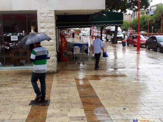 В Израиле установилась прохладная и дождливая погода