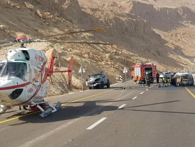 Тяжелая авария около Мертвого моря: трое детей сгорели заживо