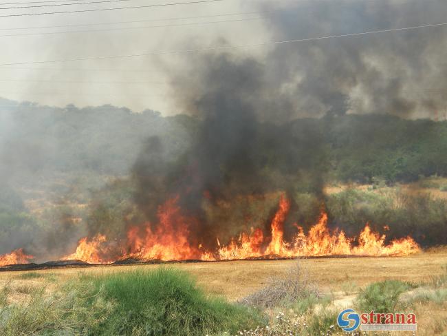 Новые пожары в округе Лахиш, около Хадеры, в Халамише и в Кирьят-Малахи