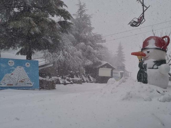 Горный курорт Хермон закрыт в связи со снегопадом