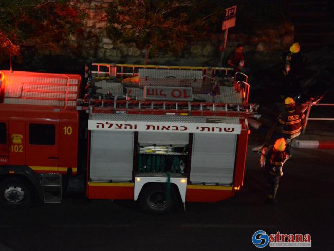 Пожар в Кейсарии, повреждены четыре автобуса