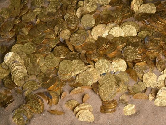 Около Кейсарии найден рекордный клад древних золотых монет. 