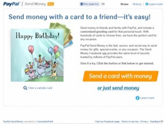 PayPal позволил пользователям Facebook дарить деньги