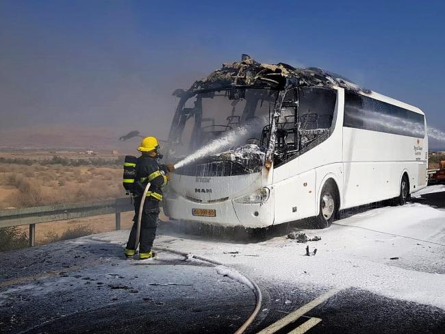 В Ришон ле-Ционе загорелся пассажирский автобус