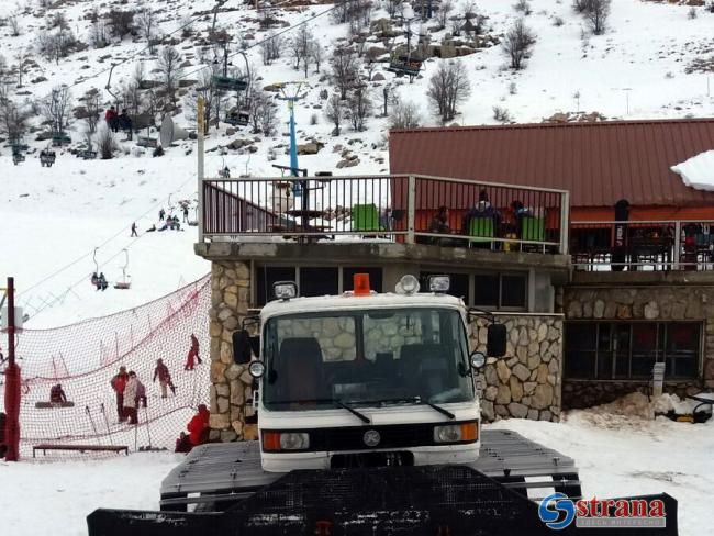 На горе Хермон возобновился снегопад, горный курорт закрыт для посетителей
