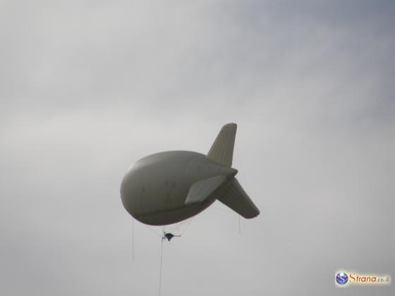 В южной части границы с Газой военными был потерян воздушный шар с аппаратурой