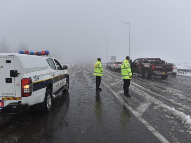 Некоторые дороги на севере и юге Израиля перекрыты полицией из-за погодных условий