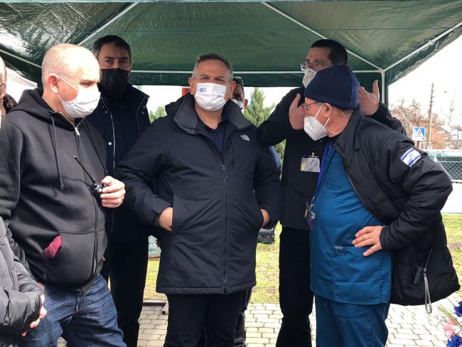 Глава минздрава Горовиц посетил израильский полевой госпиталь в Украине