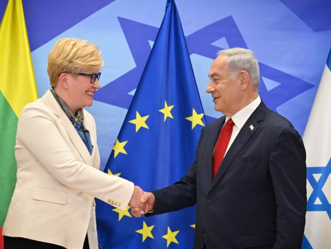 Биньямин Нетаниягу встретился сегодня с премьер-министром Литвы Ингридой Шимоните