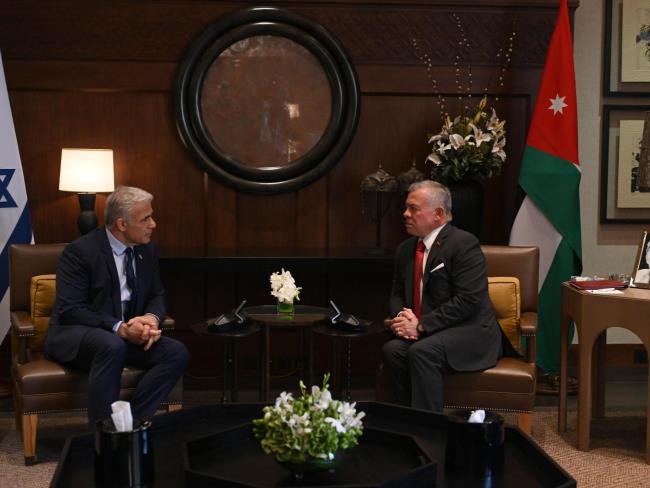 Встреча Яира Лапида с королем Иордании Абдаллой II в Аммане   