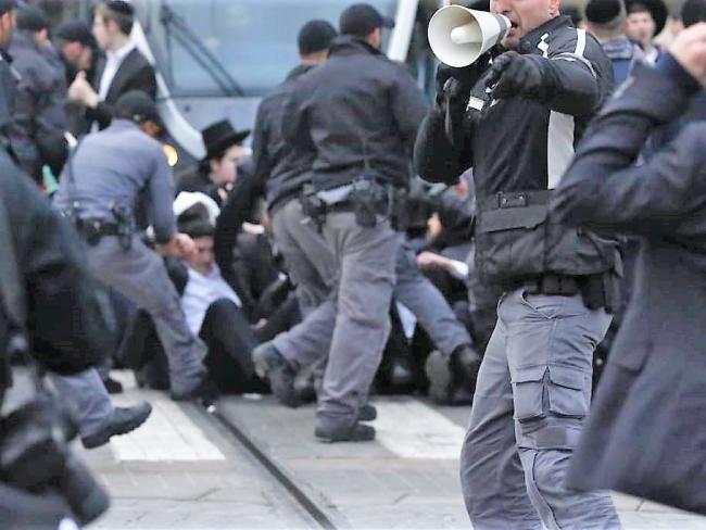 Акция протеста ультраортодоксов в Иерусалиме. Задержаны более 20 человек