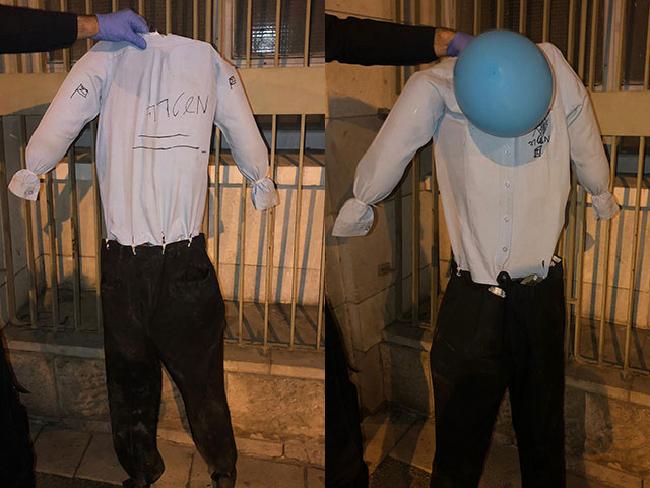 В Меа-Шеарим неизвестные повесили кукол, изображающих полицейских