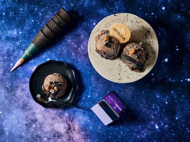 Сеть Golda представляет: космическое мороженое Galaxy Z со вкусом ириски