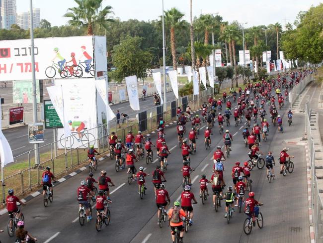 Велопробег в Тель-Авиве: 30 тысяч спортсменов на улицах, блокированы шоссе и въезды в город