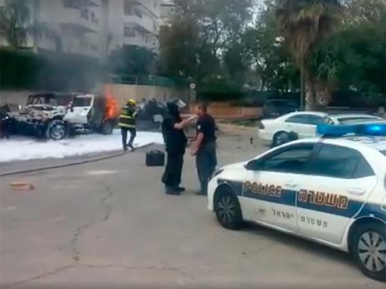 В Тель-Авиве взорвался автомобиль, ранен мужчина (ВИДЕО)