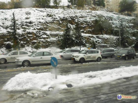 Зимняя буря в Израиле: шторм на побережье, снег