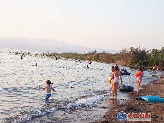 Туристам запретили купание в Кинерете из-за плохой погоды