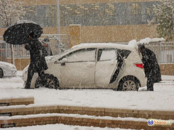В Израиле начался третий зимний шторм: ожидаются снегопады