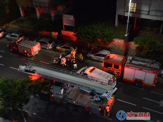 Пожар в шестиэтажном жилом доме в Цфате, девять пострадавших