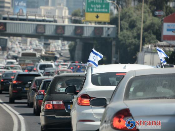 1 апреля на дорогах Израиля ожидается пик загруженности