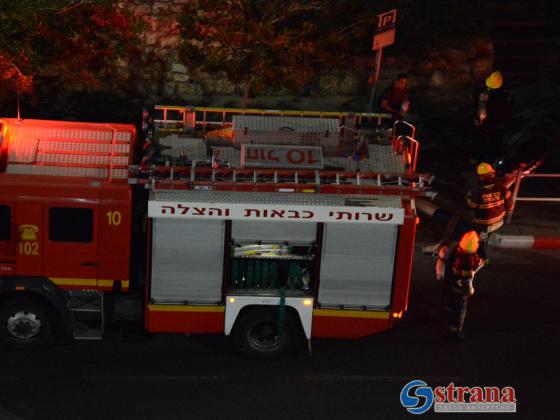 В результате пожара в Рош а-Айне пострадали девять человек