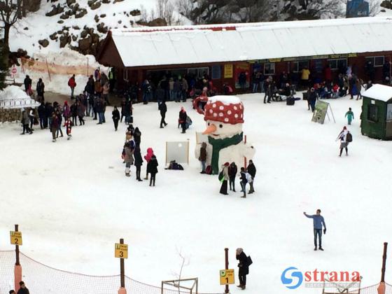 Снегопад на Хермоне. Лыжный курорт будет закрыт в пятницу
