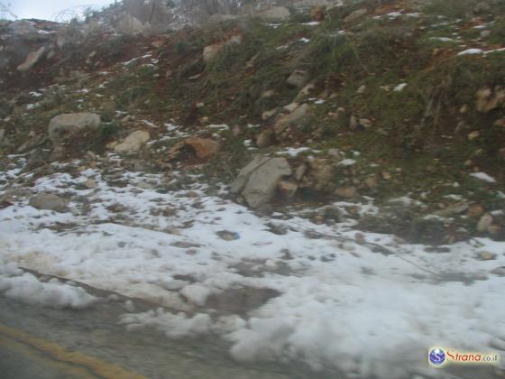 Вершину горы Хермон покрыл тонкий слой снега