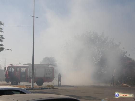 Первый серьезный пожар в Гуш-Дане: огонь угрожает заправочной станции в Савьоне