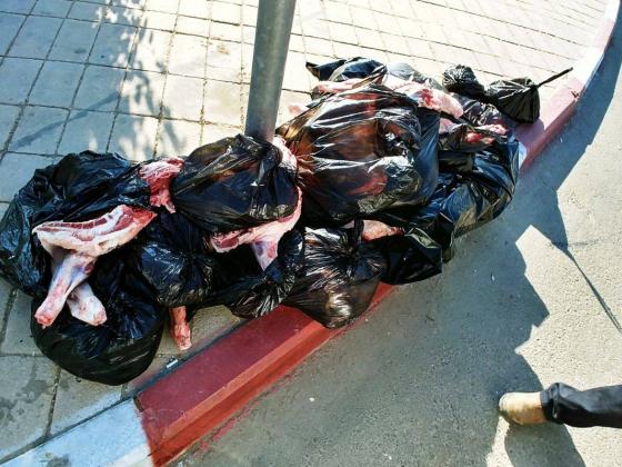 В Иерусалиме задержан автомобиль с 1500 килограммами незаконного мяса