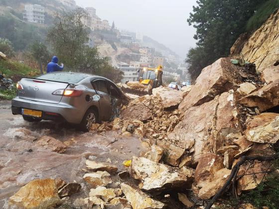 Второй день шторма «Кармель»: затопления в центре страны, камнепады в Галилее